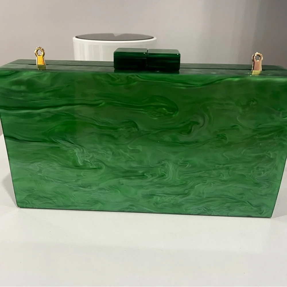 Green Evil Eye Acrylic Clutch - Picture 4 of 7